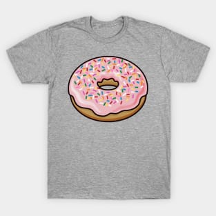 Glazed Doughnut with Sprinkles Illustration T-Shirt